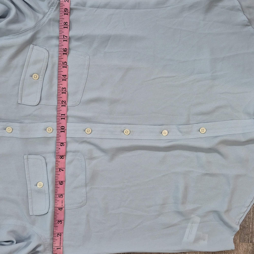 Women's LOFT Button‎ Down Shirt Size M Blue - Picture 5 of 5